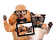 Dog with Cat Taking a Selfie Wall Decal