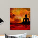 Silhouette Buddha Asian Landscape