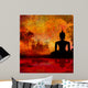 Silhouette Buddha Asian Landscape