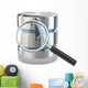 Search data. Database and loupe. Wall Decal