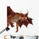Red Dragon Close up Wall Decal