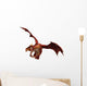 Red Dragon Flying Wall Decal