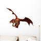 Red Dragon Flying Wall Decal