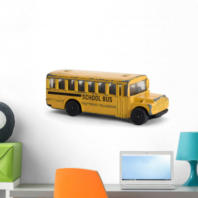 School Bus Wall Decal shown on a wall