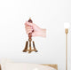 Gold retro school bell in hand isolated on white Wall Decal