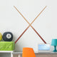 Billiard Cues White Wall Decal