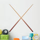 Billiard Cues White Wall Decal