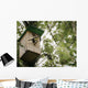 Birdhouse with bird Wall Mural