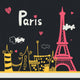 Paris Card Design Wall Mural