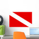 Diver down Flag Wall Decal