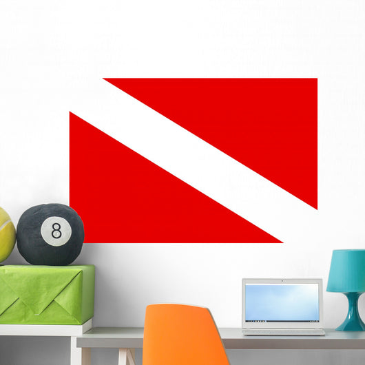Diver down Flag Wall Decal