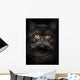 Portrait Black Cat Wall Decal