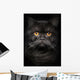 Portrait Black Cat Wall Decal