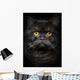 Portrait Black Cat Wall Decal
