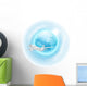 Illustration of airplane in the sky with globe Wall Decal