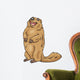 marmot animal cartoon illustration Wall Decal