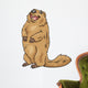 marmot animal cartoon illustration Wall Decal