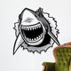 great white shark ripping with opened mouth Wall Decal