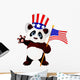 Panda Holding American Flag Wall Decal