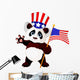 Panda Holding American Flag Wall Decal