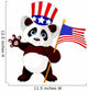 Panda Holding American Flag Wall Decal