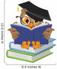 Wise owl reading book Wall Decal
