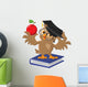 Owl Holding Apple Wall Decal