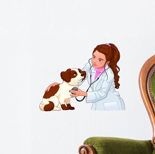Veterinary with Dog Wall Decal