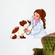 Veterinary with dog. Wall Decal