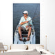 Man Fishing in Kayak Wall Mural