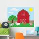 Cute Barnyard Wall Mural