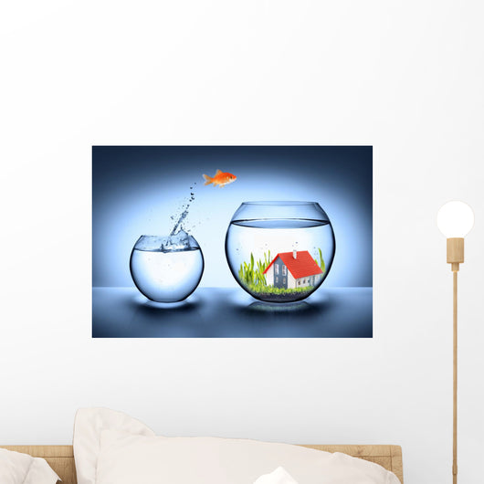 fish find house - real estate concept Wall Mural
