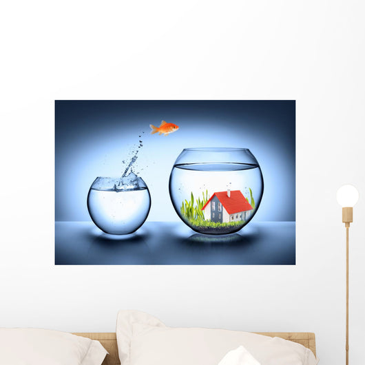 fish find house - real estate concept Wall Mural