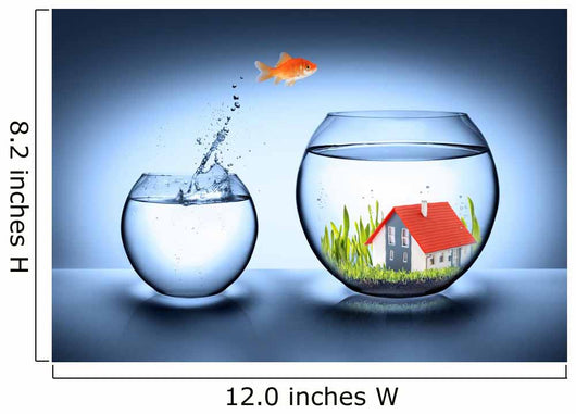 fish find house - real estate concept Wall Mural