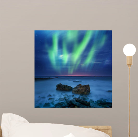 Aurora Borealis over Sea
