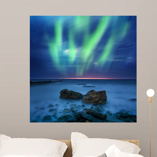 Aurora Borealis over Sea