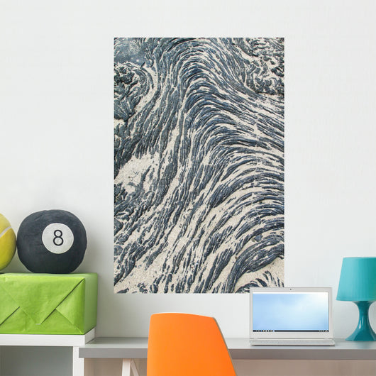 Textures Black Lava Pahoehoe Wall Decal