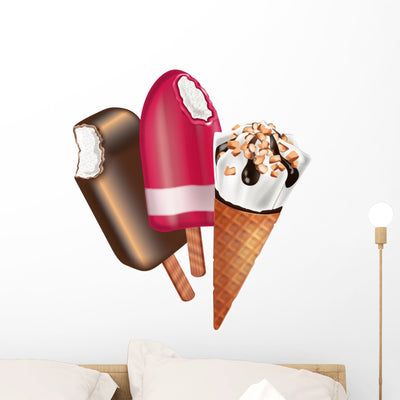 Ice Cream Wall Decal shown on a wall