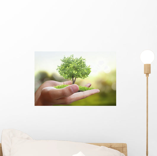 Tree Plant Hand Wall Decal