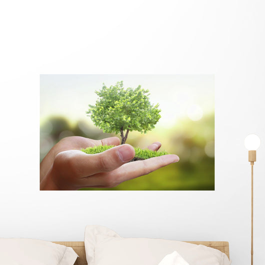 Tree Plant Hand Wall Decal