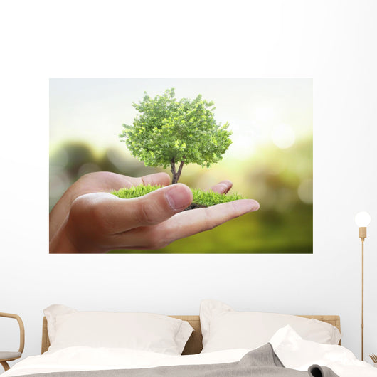 Tree Plant Hand Wall Decal