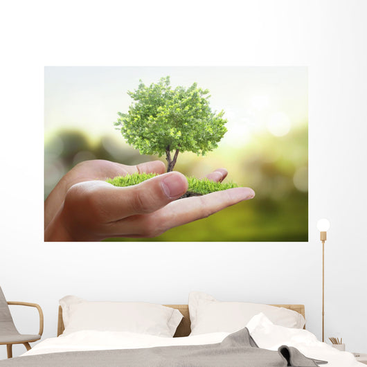 Tree Plant Hand Wall Decal