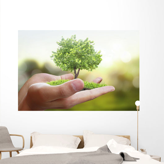 Tree Plant Hand Wall Decal