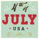 Vintage 4th July Sign