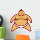 Sumo Wrestler Rack Wall Decal
