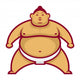 Sumo wrestler in rack Wall Decal