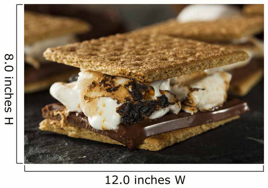 S'mores with Marshmallows Chocolate and Graham Crackers Wall Mural
