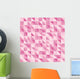 Mosaic pattern of pink triangles Wall Mural