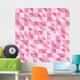 Mosaic pattern of pink triangles Wall Mural