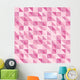 Mosaic pattern of pink triangles Wall Mural